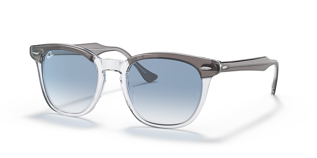 Ray-Ban RB 2208F Hawkeyes サングラス Ray-Ban Hawkeye M (52 - 21) with Blue lenses and Grey frame