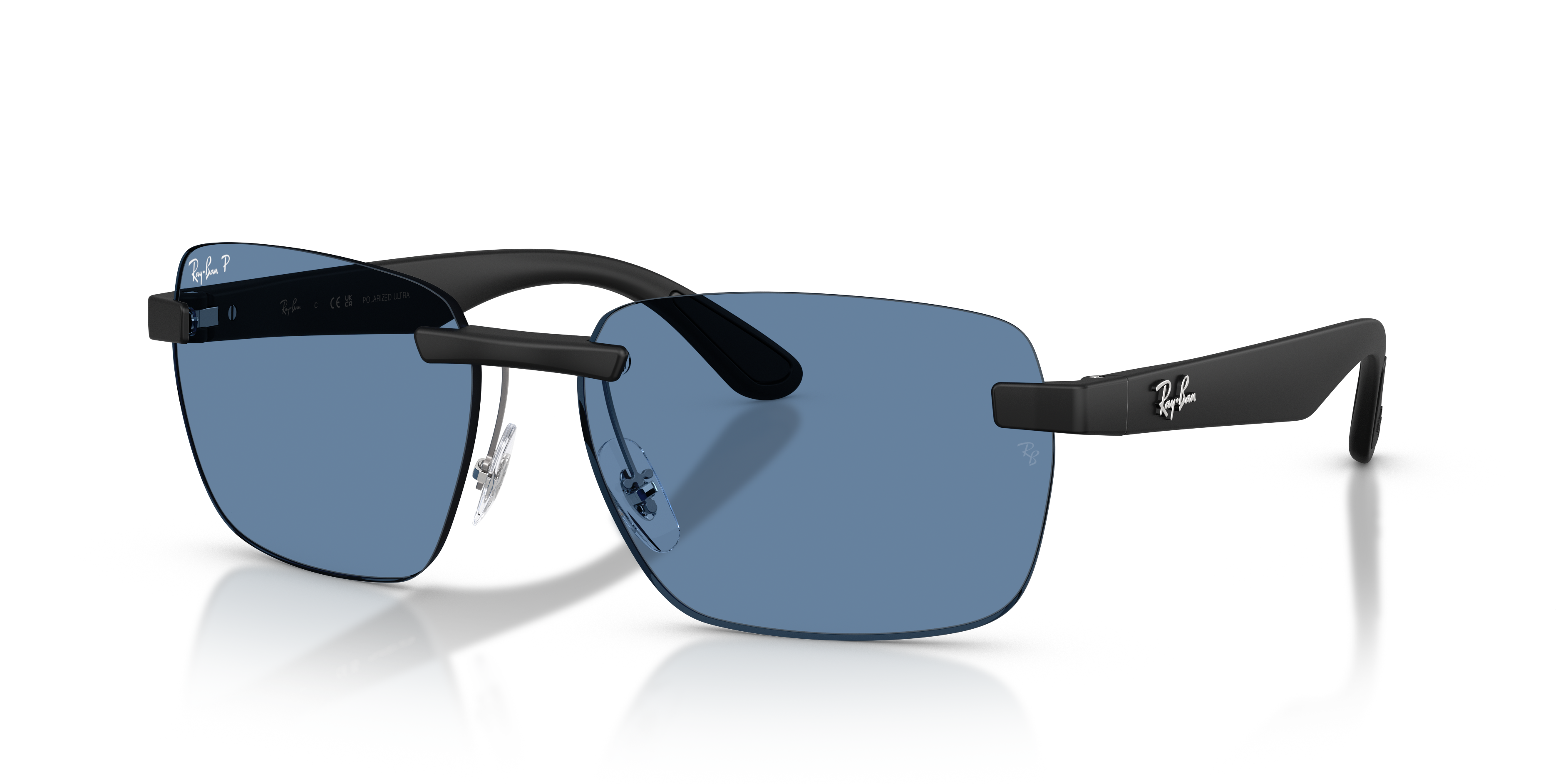 Ray-Ban RB4243 ブラウン サングラス Ray-Ban RB4470 Polarized Lenses L (59 - 16) with Blue lenses and