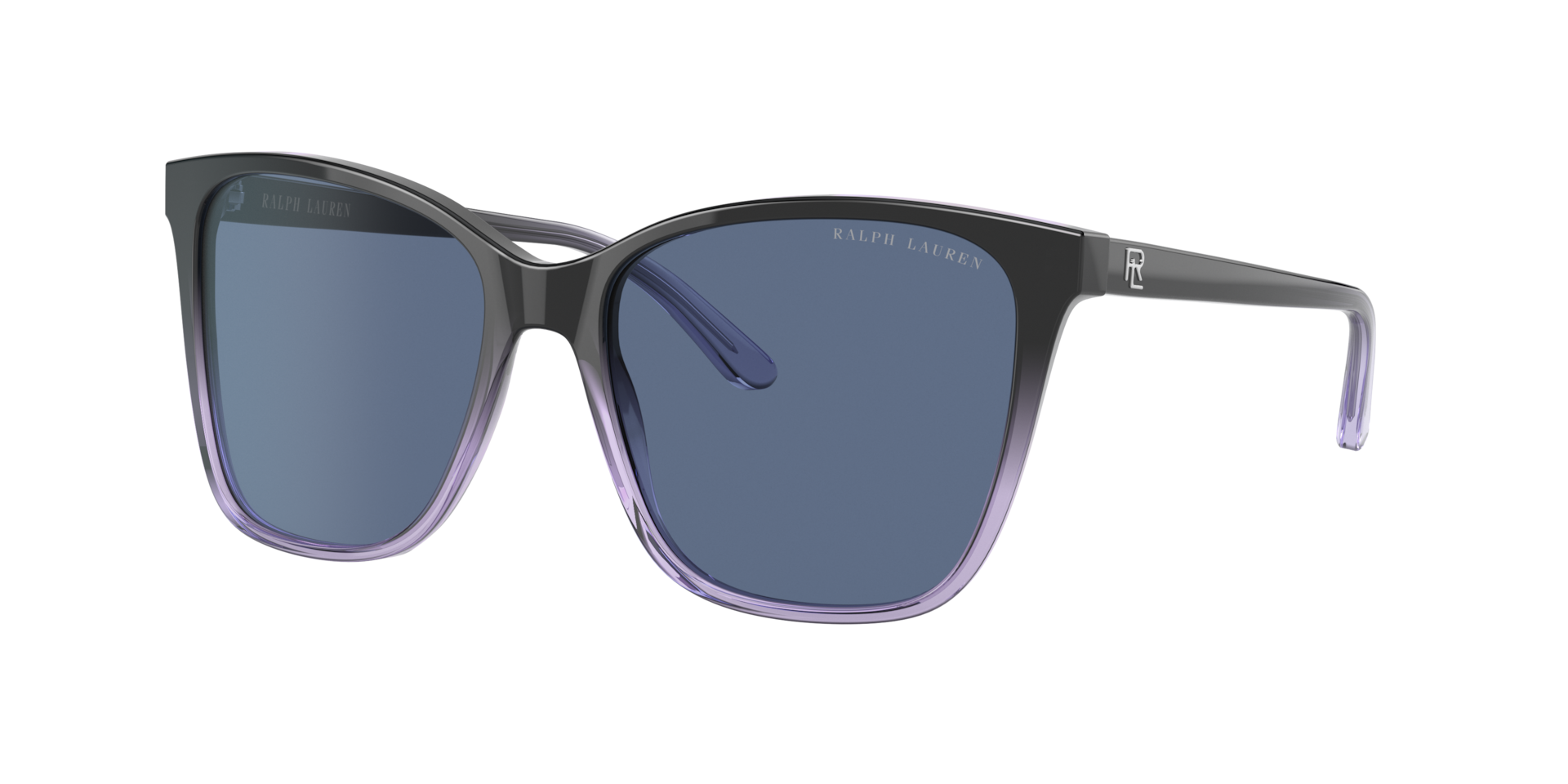 Ralph Lauren Woman Sunglass RL8201 -  Frame color: Shiny Gradient Black/ Transparent Blue, Lens color: Blue