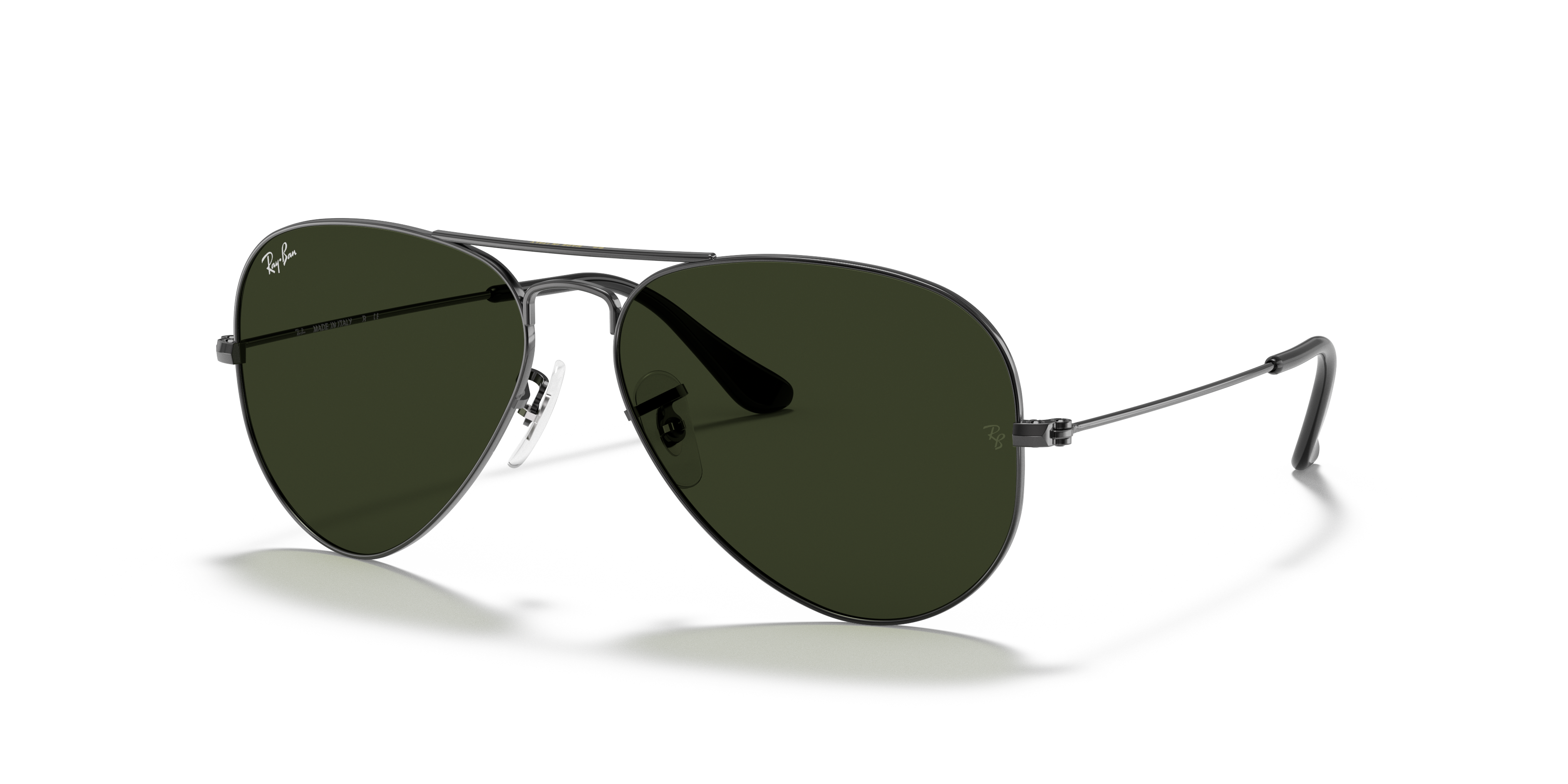 Ray-Ban Aviator Classic XL (58 - 14) with Green lenses and Grey