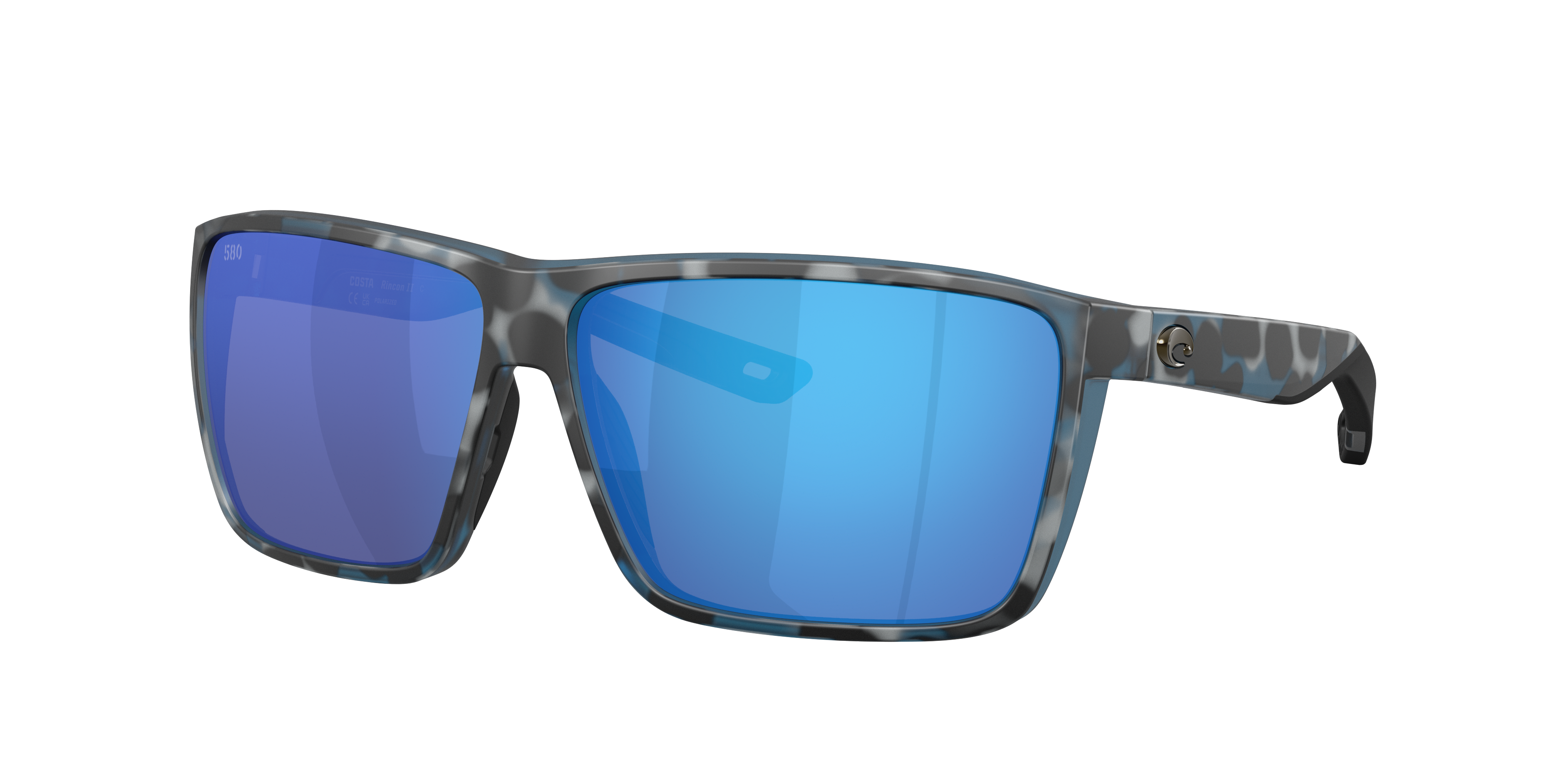 Costa Man Sunglass Rincon II -  Frame color: Deep Water Camo, Lens color: Blue Mirror