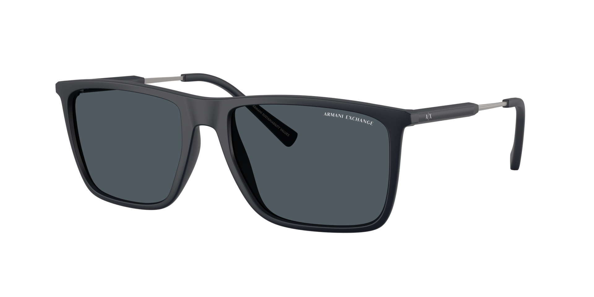 Armani Exchange Man Sunglass AX4160S -  Frame color: Matte Blue, Lens color: Dark Grey