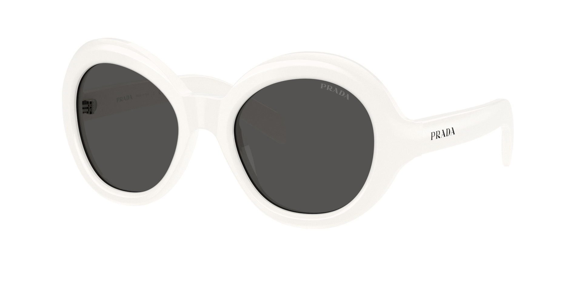 Prada Woman Sunglass PR D08SU -  Frame color: Talc, Lens color: Dark Grey