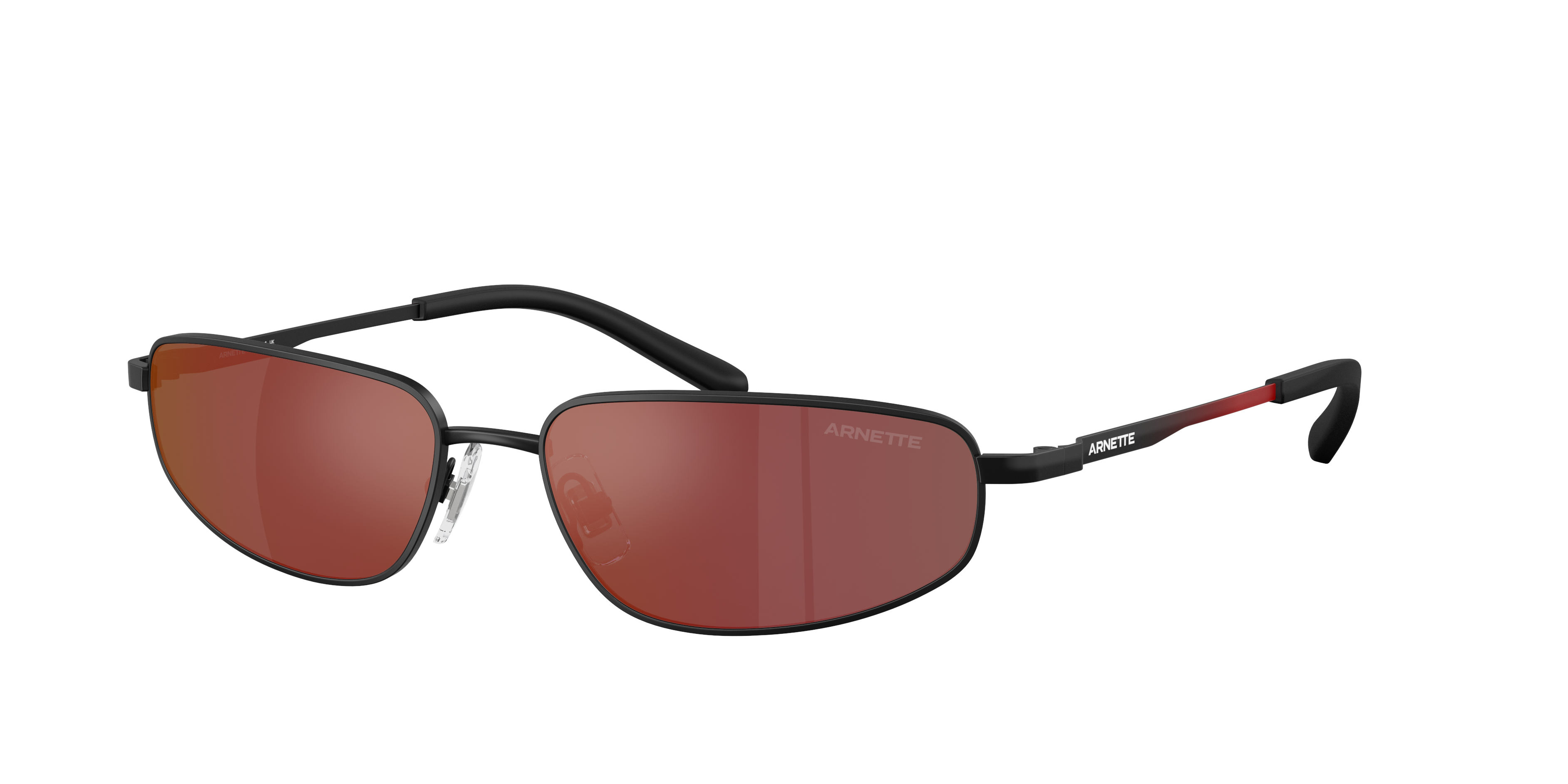 Arnette Man Sunglass Narro -  Frame color: Matte Black, Lens color: Grey Mirror Orange/Yellow