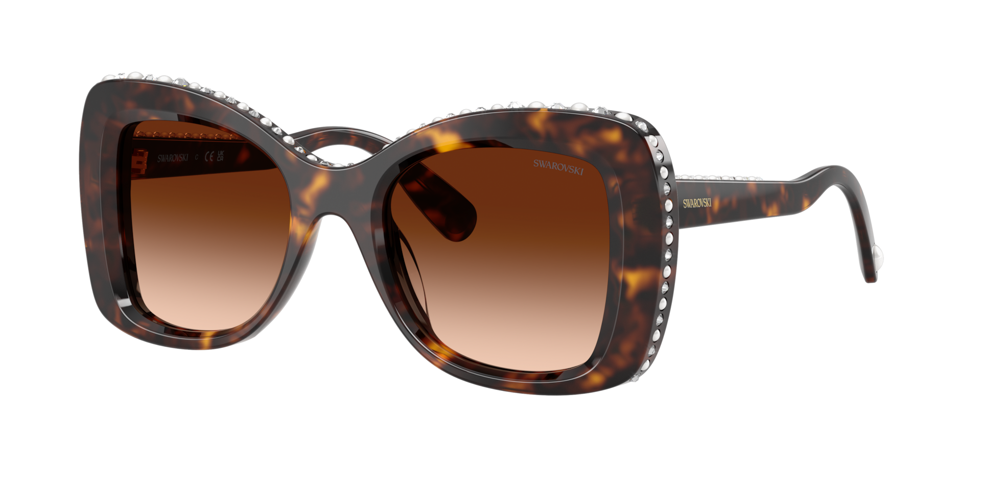 Swarovski Woman Sunglass SK6062U -  Frame color: Havana, Lens color: Gradient Brown