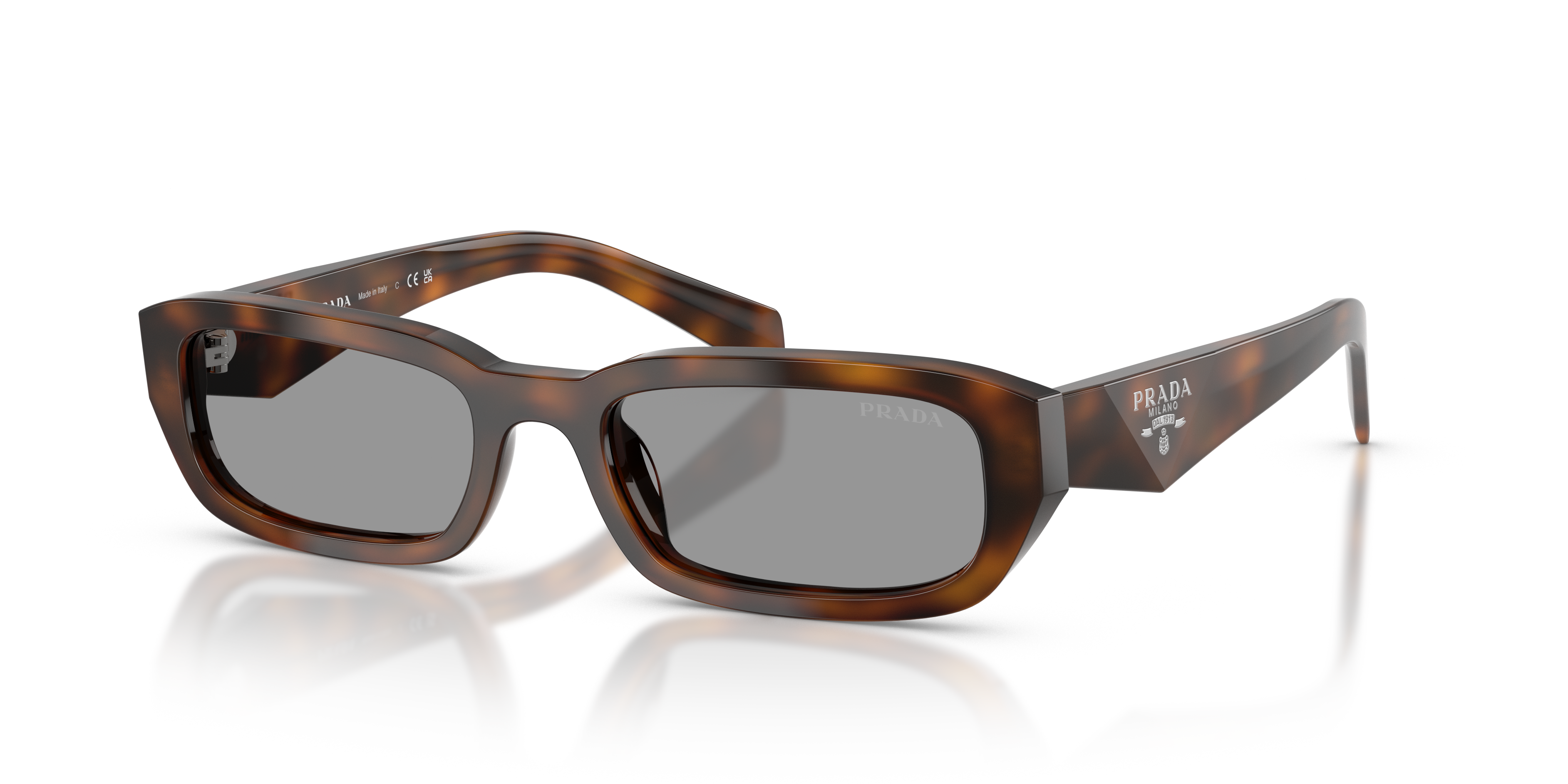 Prada PR B06S S (53 - 19) with Grey lenses and Tortoise frame
