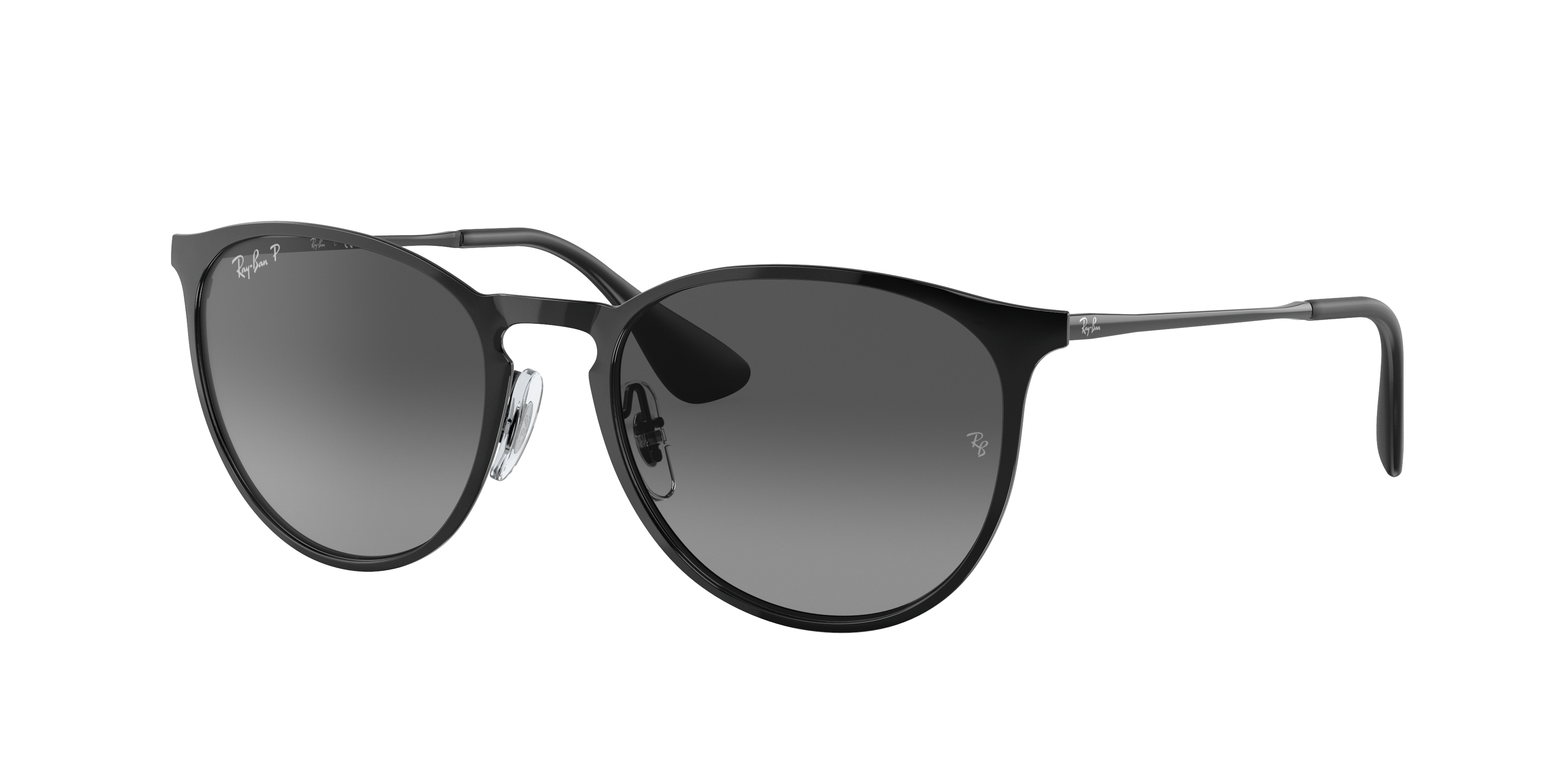 Ray-Ban RB3539 002/93 54ロ19 145 1N Ray-Ban Erika Metal M (54 - 19) with Grey lenses and Black frame