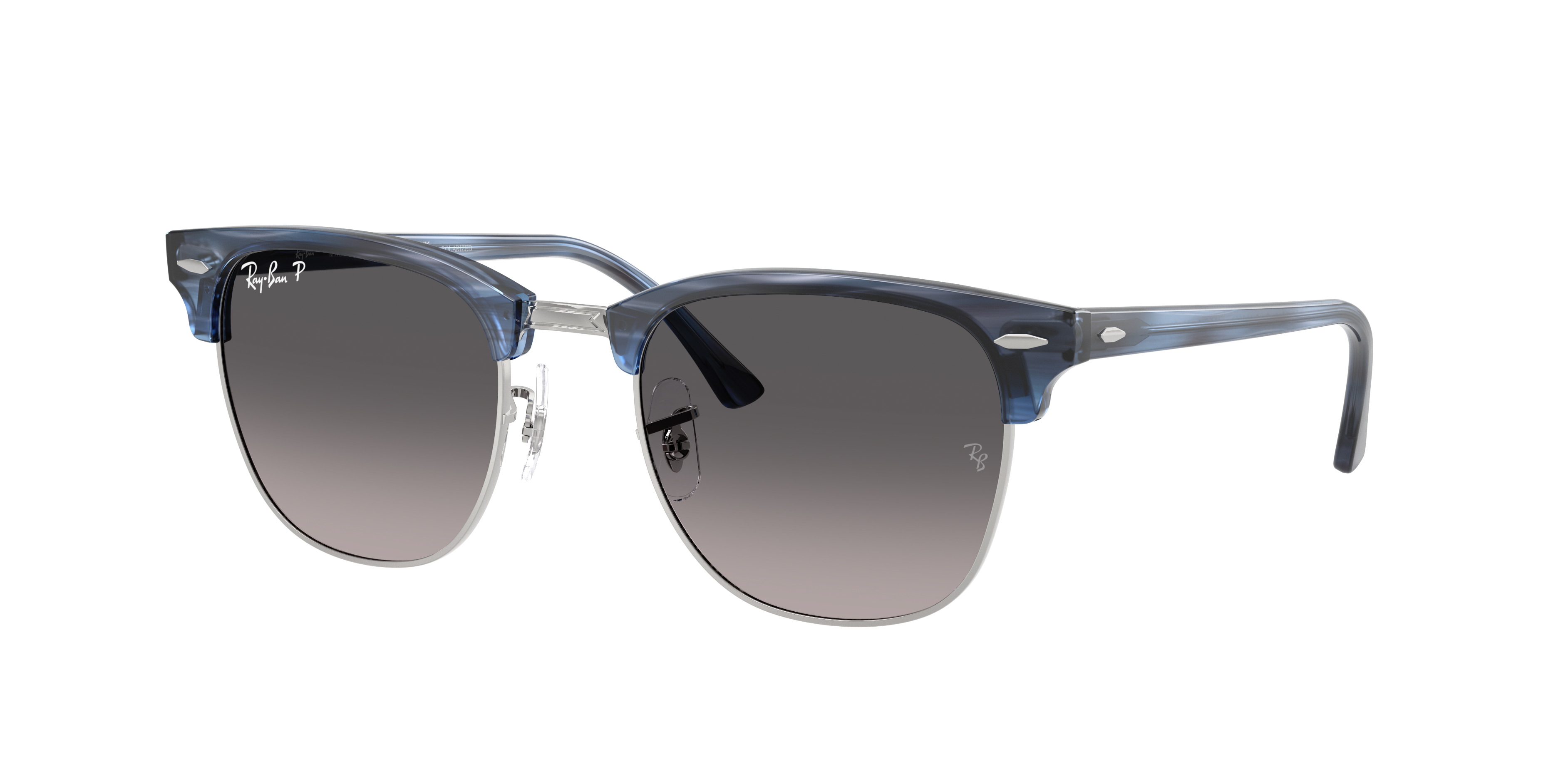 Ray-Ban Clubmaster L (51 - 21) with Grey lenses and Blue frame