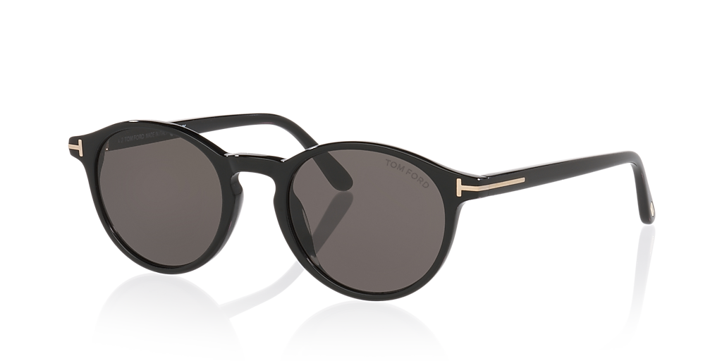 Tom Ford Black Frame Sunglasses with Dark Gray Lenses Tom Ford Finn-02 TF1304 01D Polarised Sunglasses - US main image 3