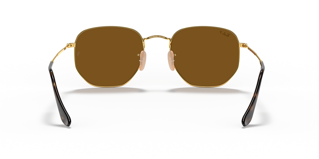 Ray-Ban Hexagonal Flat Lenses XL (54 - 21) with Brown lenses and