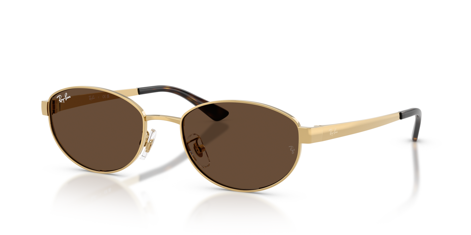 Ray-Ban RB3774D L (55 - 19) with Brown lenses and Gold frame