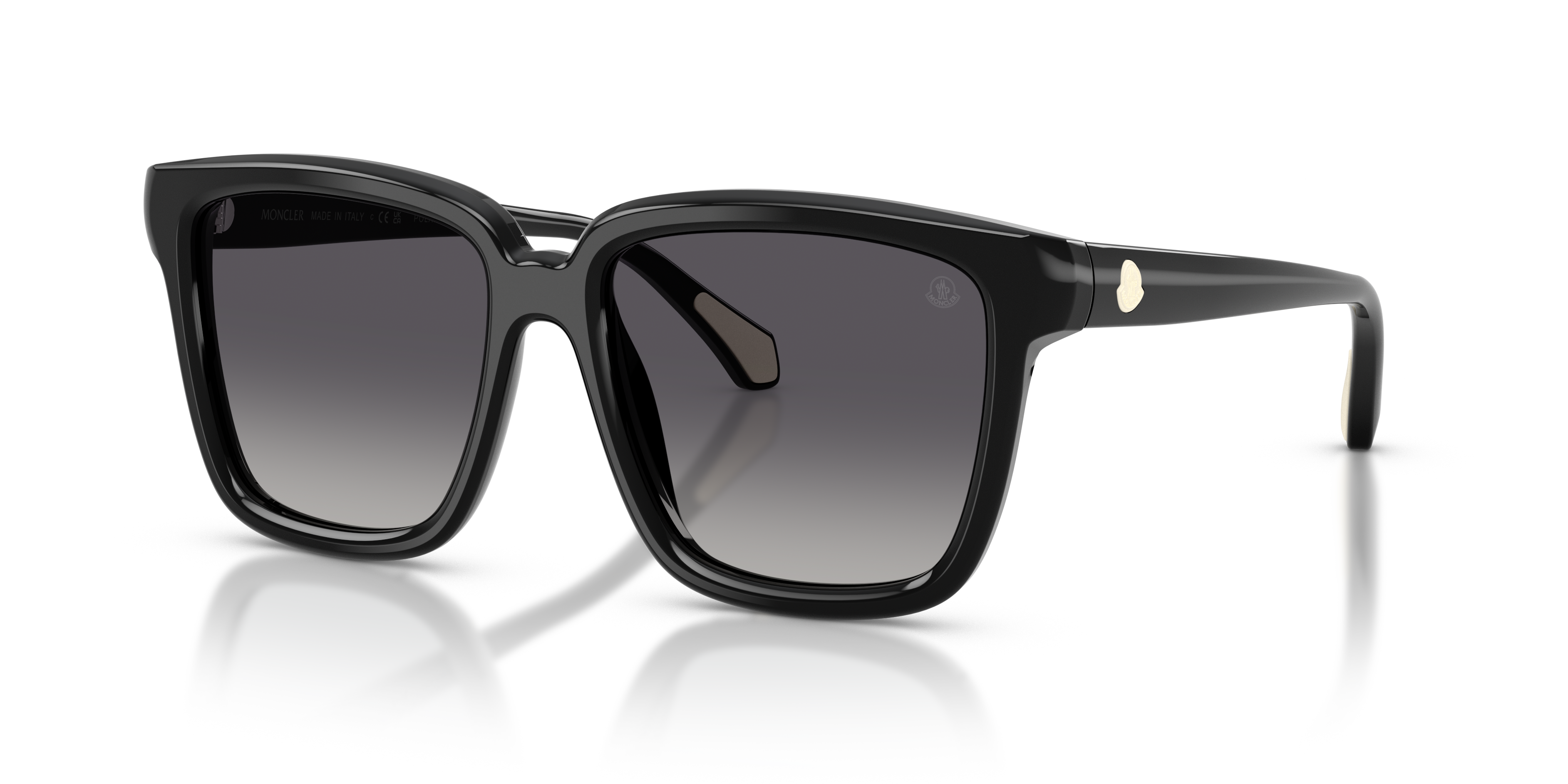 Moncler ME6026 Clasico M (54 - 16) with Grey lenses and Black