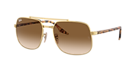 Ray-Ban RB3699 M (56 - 18) with Brown lenses and Gold frame