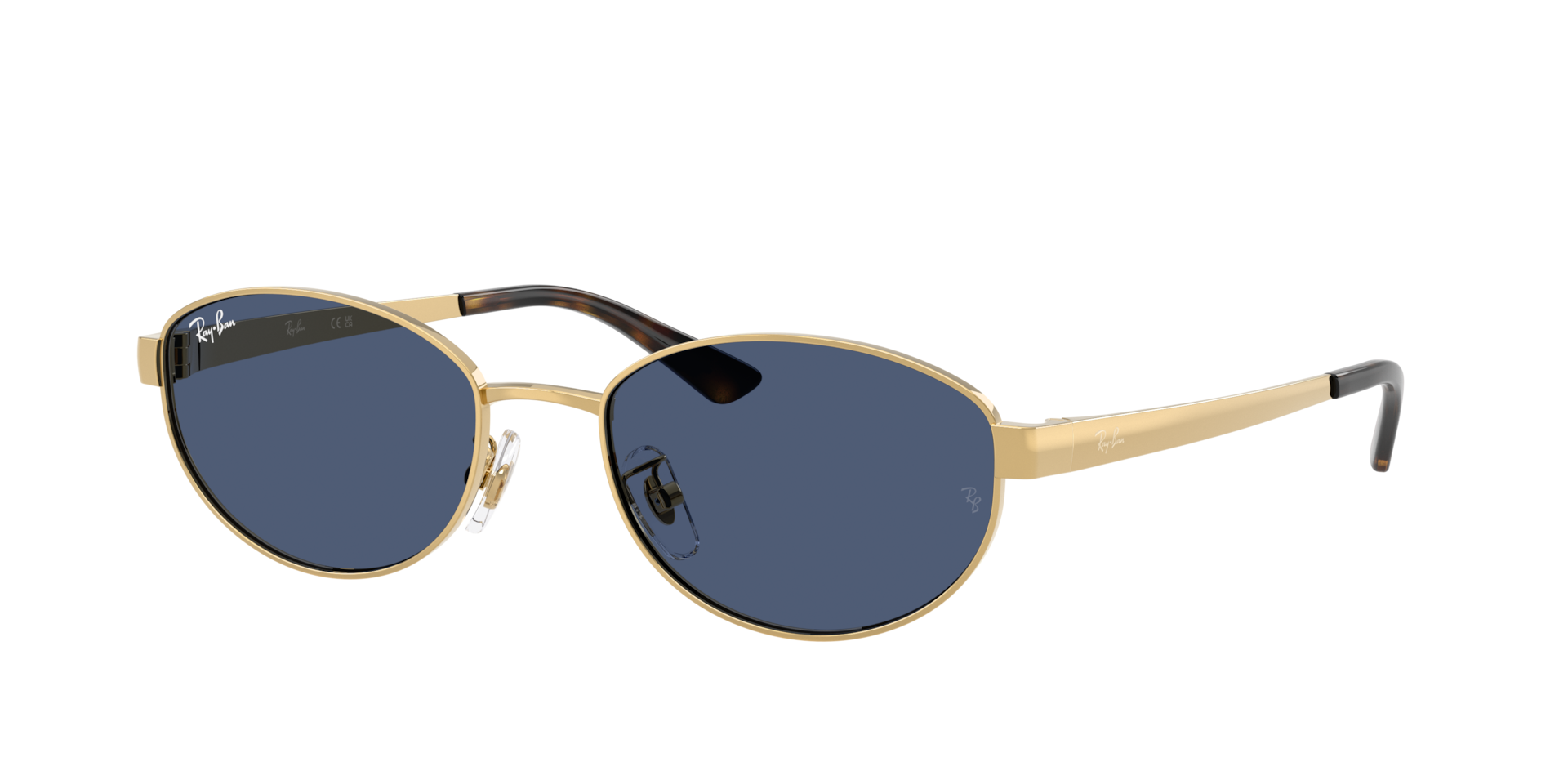 Ray-Ban Unisex Sunglass RB3774D - Framekleur: Arista, Lenskleur: Donkerblauw