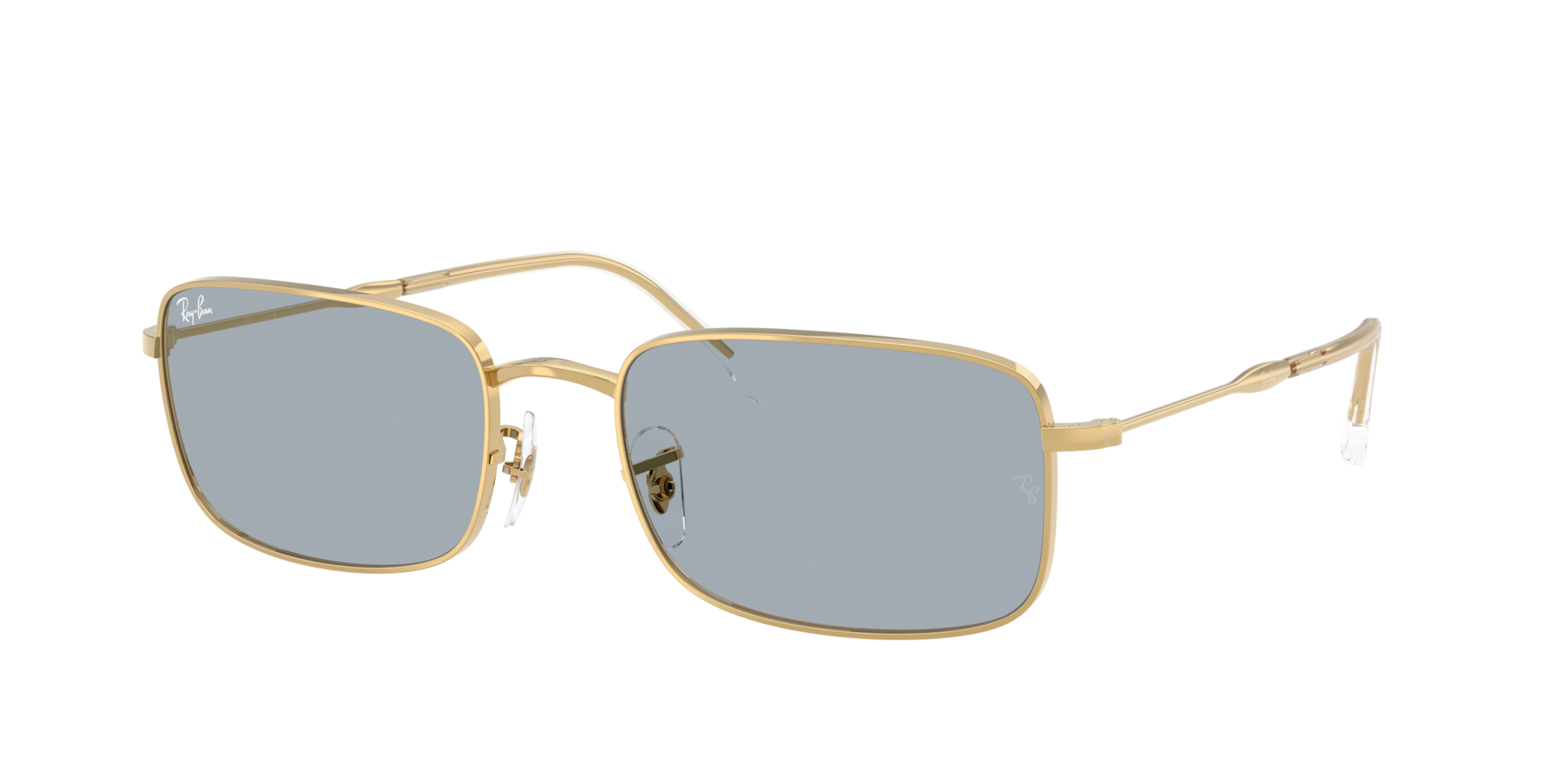 Ray-Ban Unisex Sunglass RB3746 -  Frame color: Arista Gold, Lens color: Blue