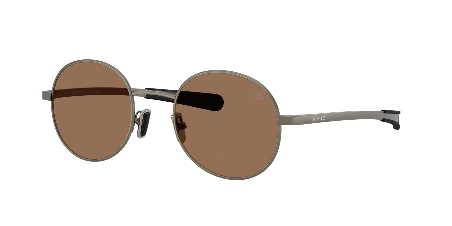 Moncler Unisex Sunglass Centro - Frame color: Matte Anthracite, Lens color: Solid Brown