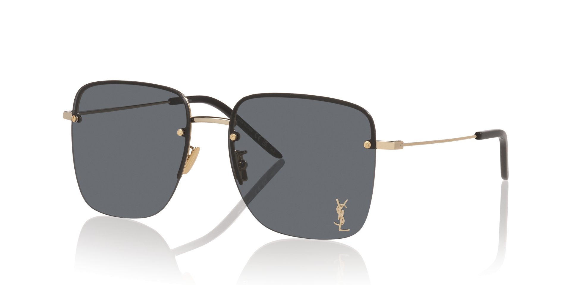 Saint Laurent SL 312 M L (58 - 17) with Grey lenses and Gold frame