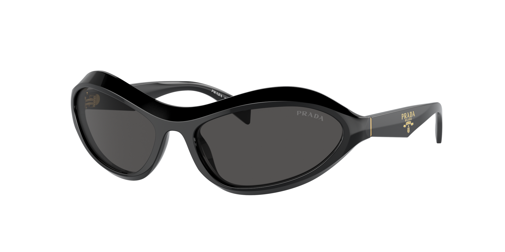Prada Woman Sunglass PR A20S -  Frame color: Black, Lens color: Dark Grey
