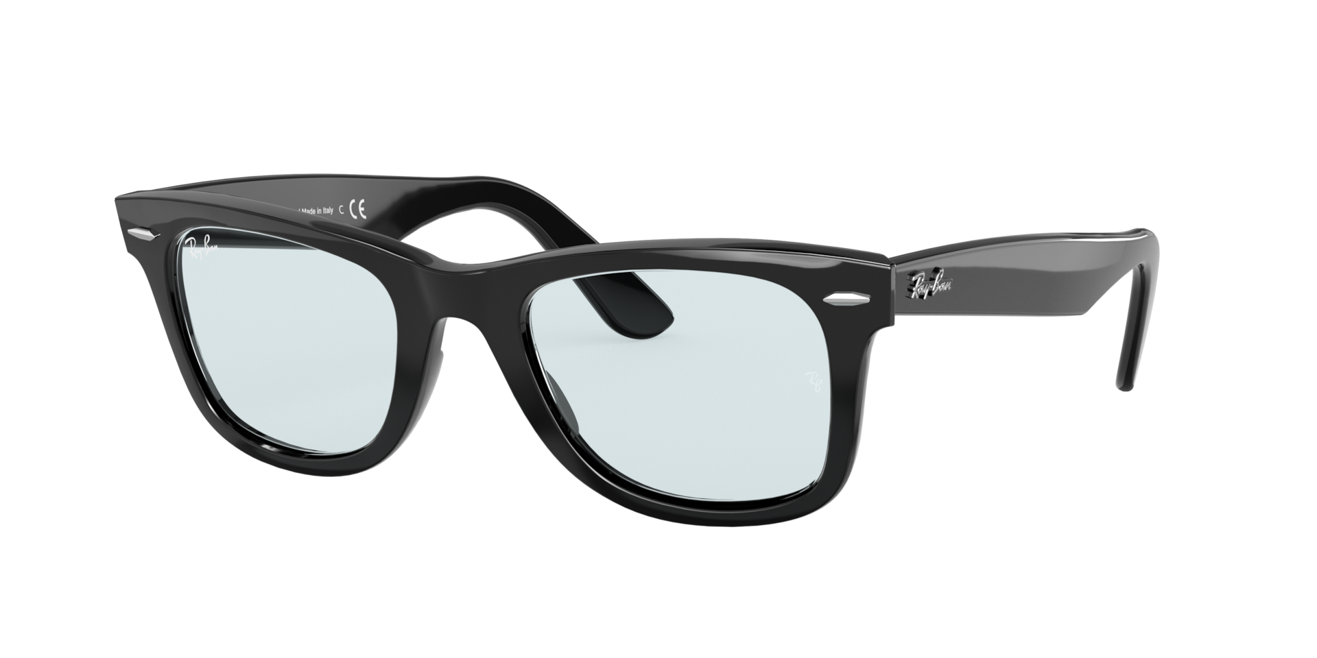Ray-Ban Unisex Sunglass Original Wayfarer Classic - Rahmenfarbe: Schwarz, Linsenfarbe: Hellgrau