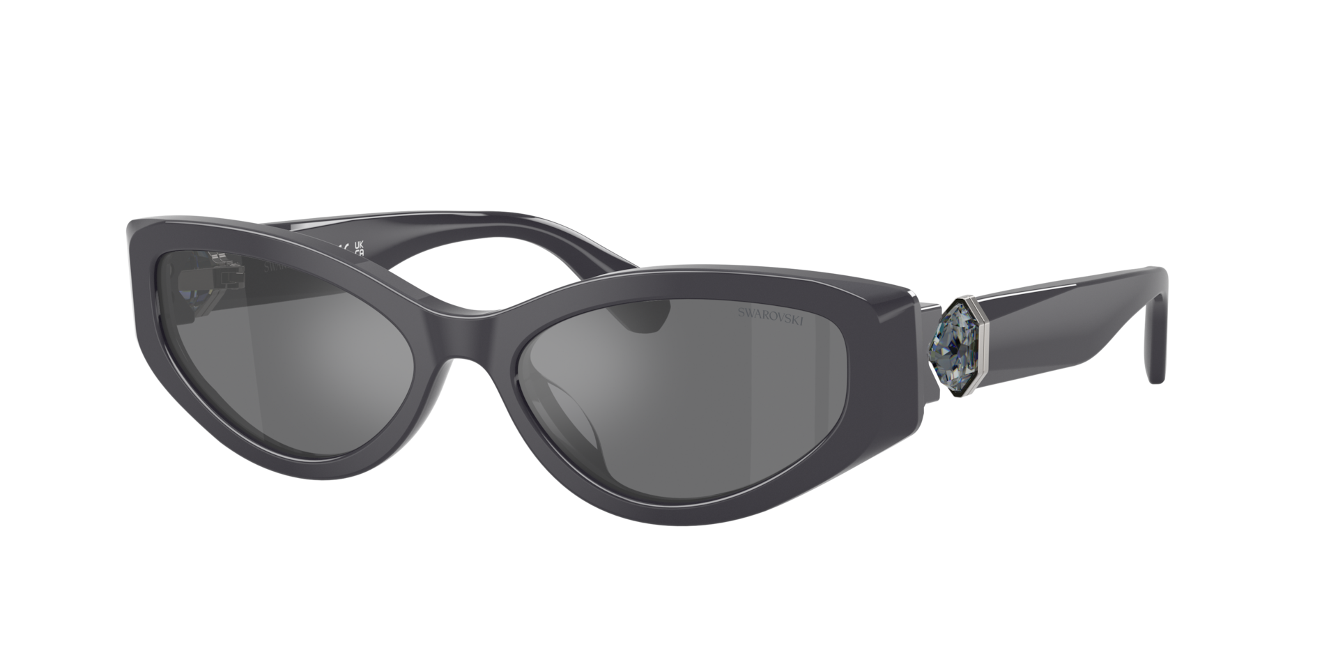 Swarovski Woman Sunglass SK6045U -  Frame color: Dark Grey, Lens color: Grey Mirror Black
