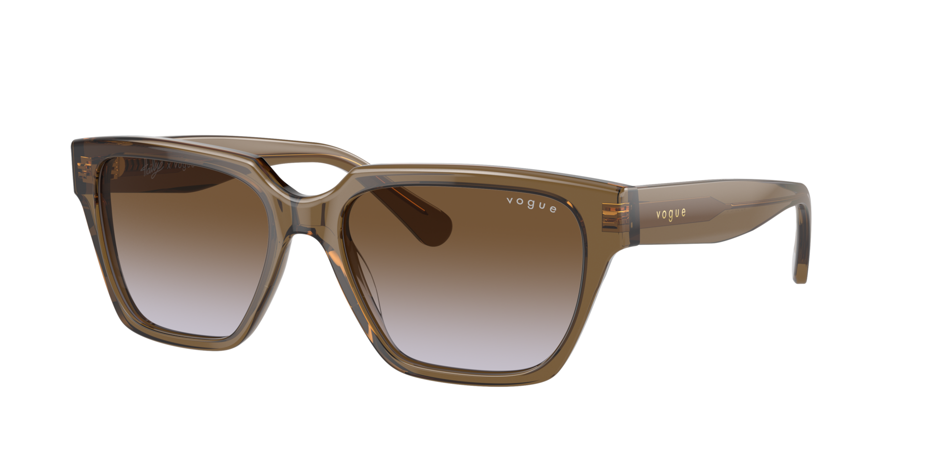Vogue Eyewear Woman Sunglass 0VO5512S -  Frame color: Transparent Dark Khaki, Lens color: Violet Gradient Brown