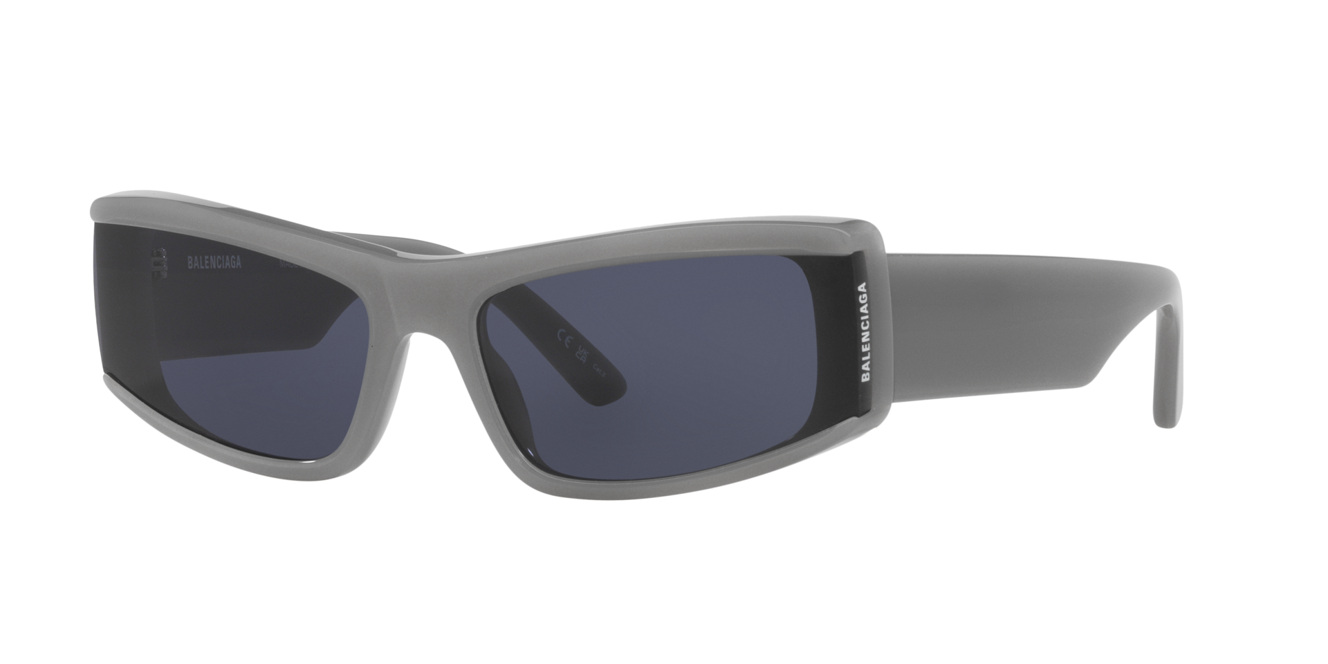 Balenciaga Unisex Sunglass BB0301S - Couleur du Monture Gris Couleur de Lentille Bleu 208 €
