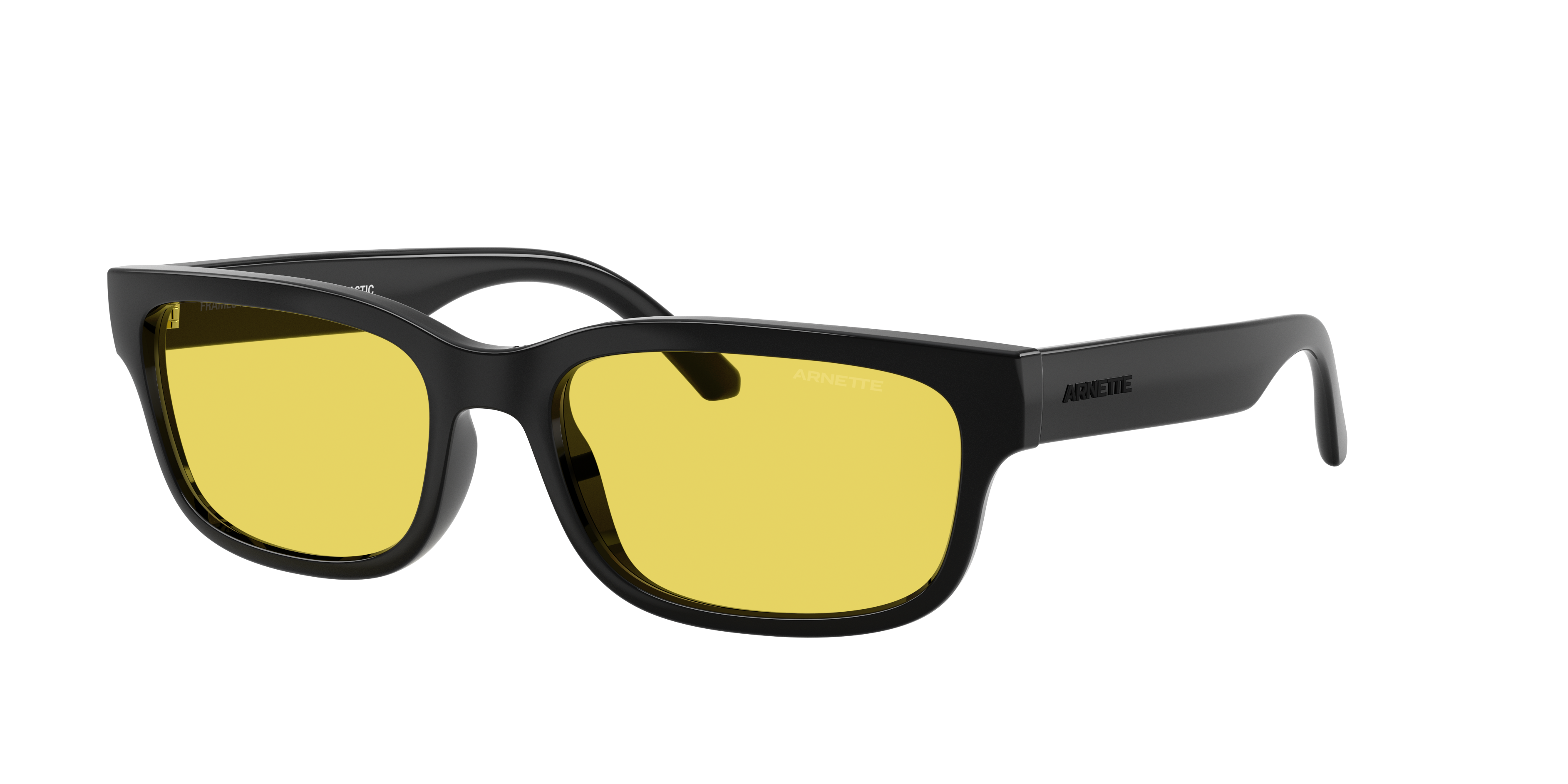 Arnette Woman Sunglass Defyer -  Frame color: Recycled Black, Lens color: Yellow