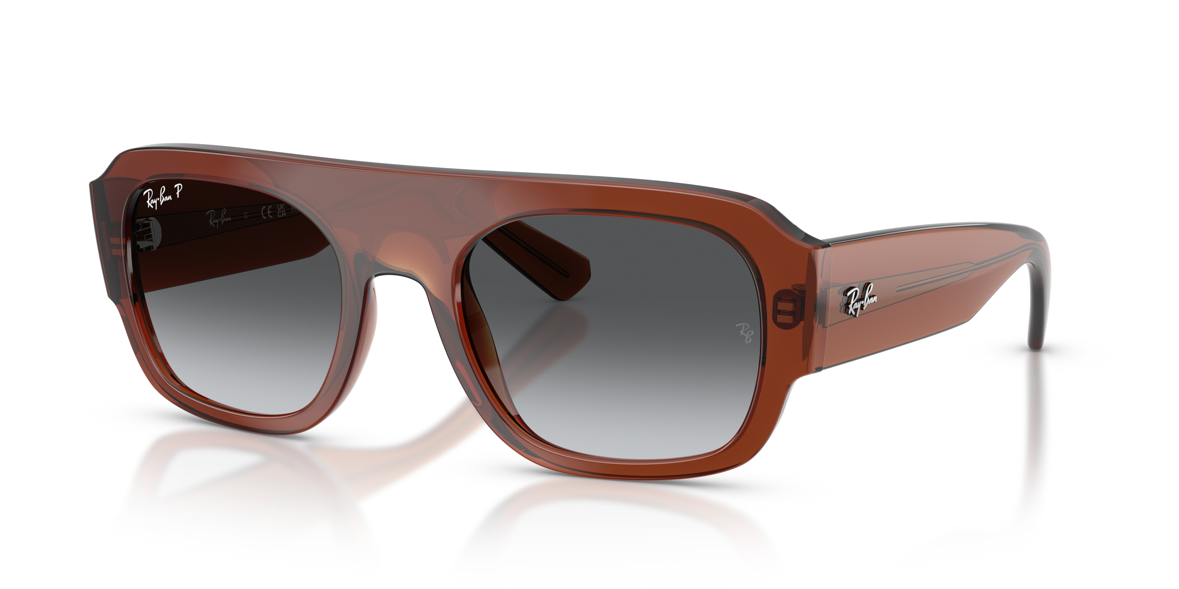 Ray-Ban RB2218 L (55 - 22) with Grey lenses and Brown frame