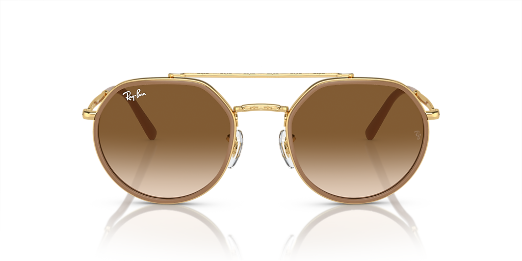 Ray-Ban RB3765 L (53 - 22) with Brown lenses and Gold frame
