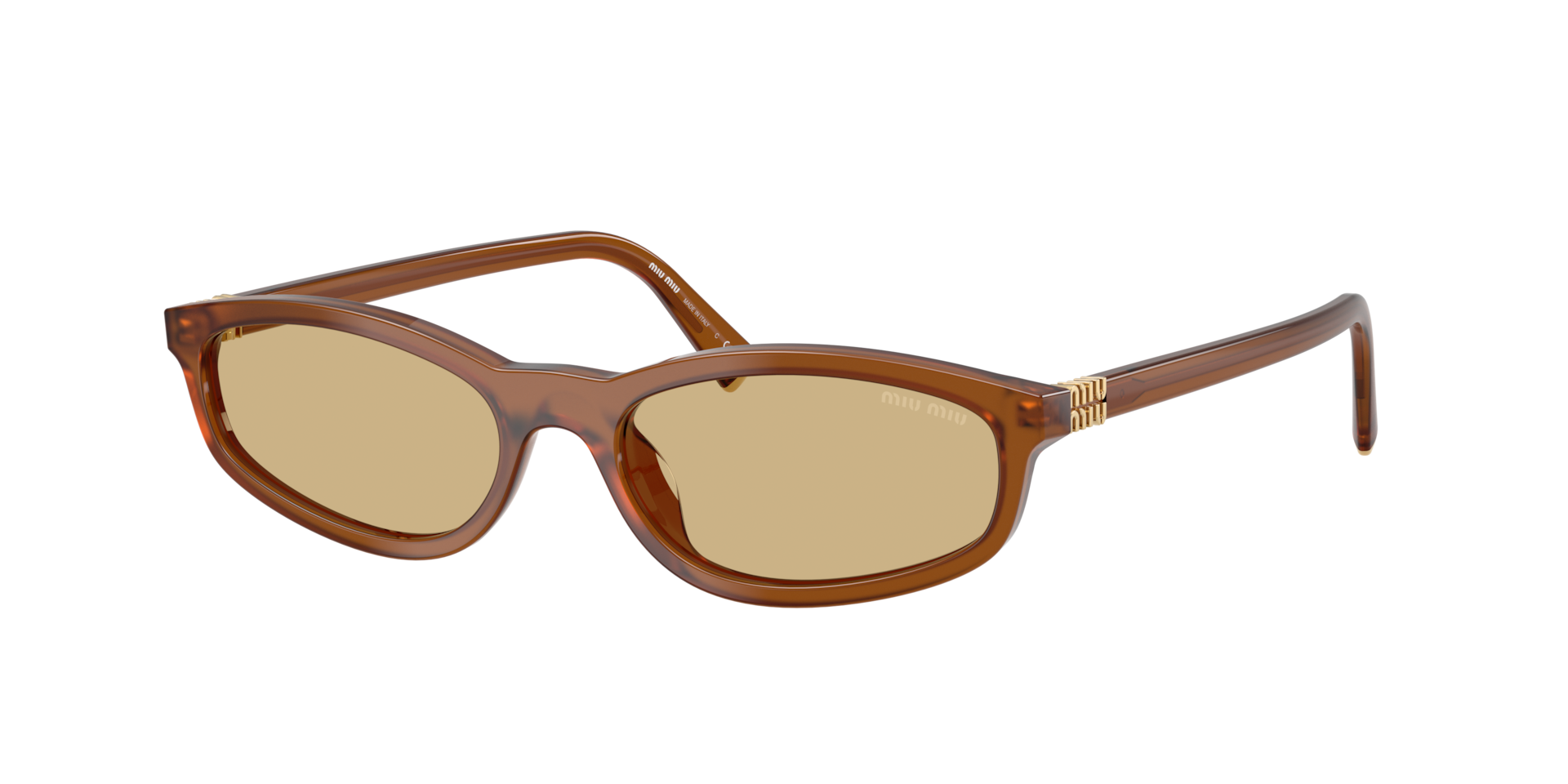 Miu Miu Irregular Sunglasses - Female - Sunglasses - Brown - 54 Mm - Accessories - Image 3