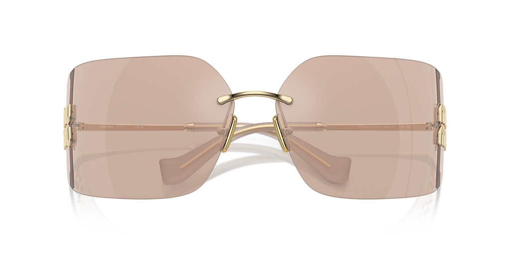 Miu Miu MU 54YS L (80 - 14) with Pink lenses and Gold frame  display picture 2
