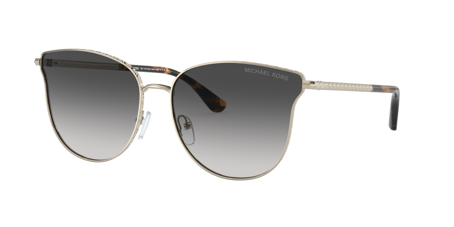 Michael Kors Femme Sunglass Salt Lake City - Couleur du Monture: Doré clair, Couleur de Lentille: Dégradé Gris foncé
