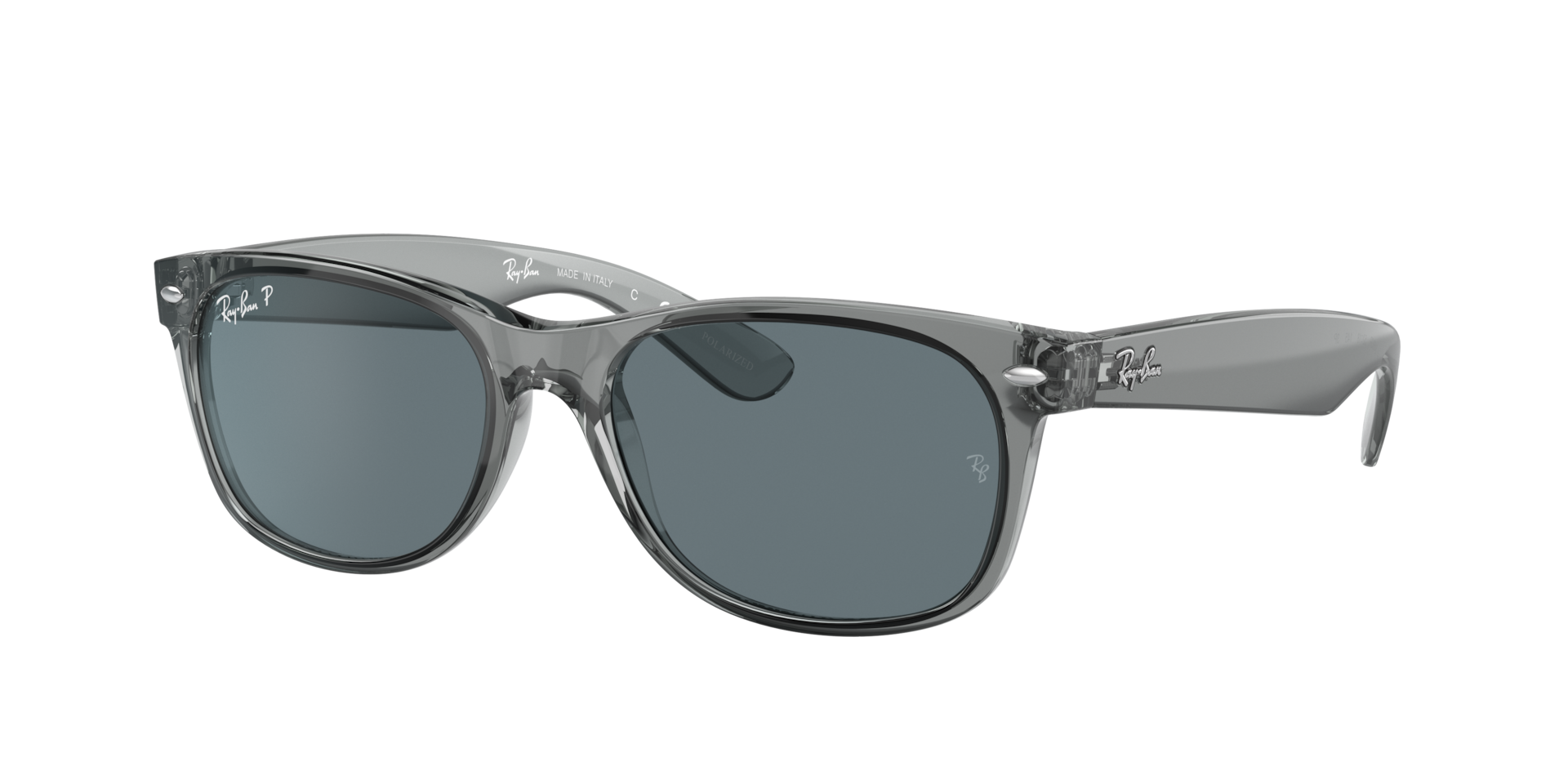 Ray-Ban New Wayfarer Classic M (55 - 18) with Blue lenses and Grey