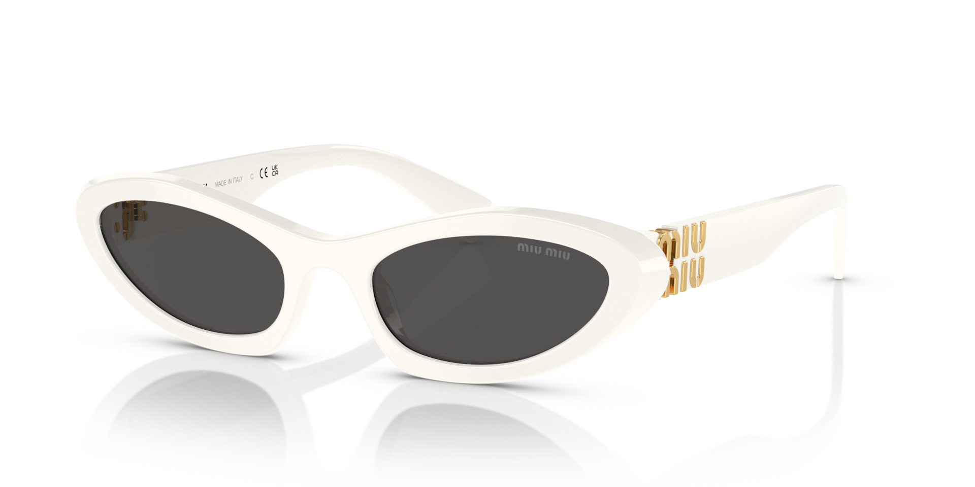 Miu Miu MU 09YS M (54 - 20) with Grey lenses and White frame