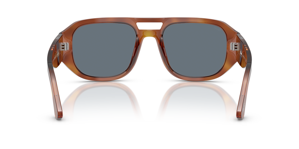 Persol PO3373S - Vincent L (53 - 20) with Blue lenses and Brown