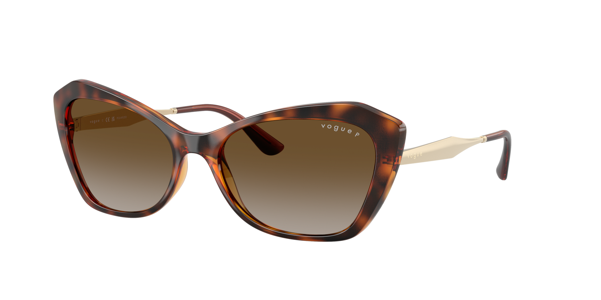 Vogue Eyewear Grey Woman Vo5626s W656t5 Sunglasses Nylon Brown Geometric Polarized Shaded - Image 2
