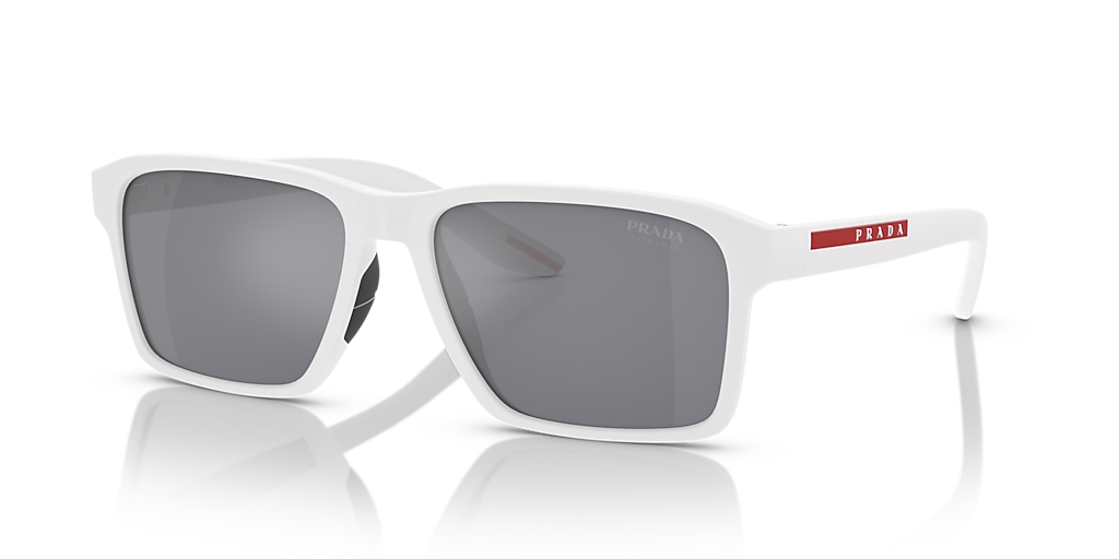 Prada Linea Rossa PS 05YS XXL (58 - 17) with Blue lenses and White