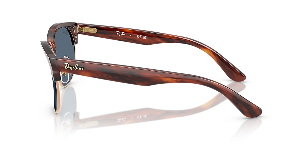 Ray-Ban Clubmaster Reverse L (54 - 21) with Blue lenses and Gold