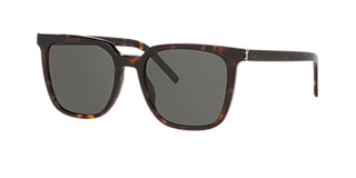 Saint Laurent SL 766 L (57 - 17) with Grey lenses and Tortoise