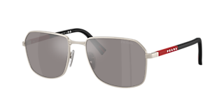 Prada Linea Rossa PS A51S XL (57 - 18) com Lentes Prata e Armação