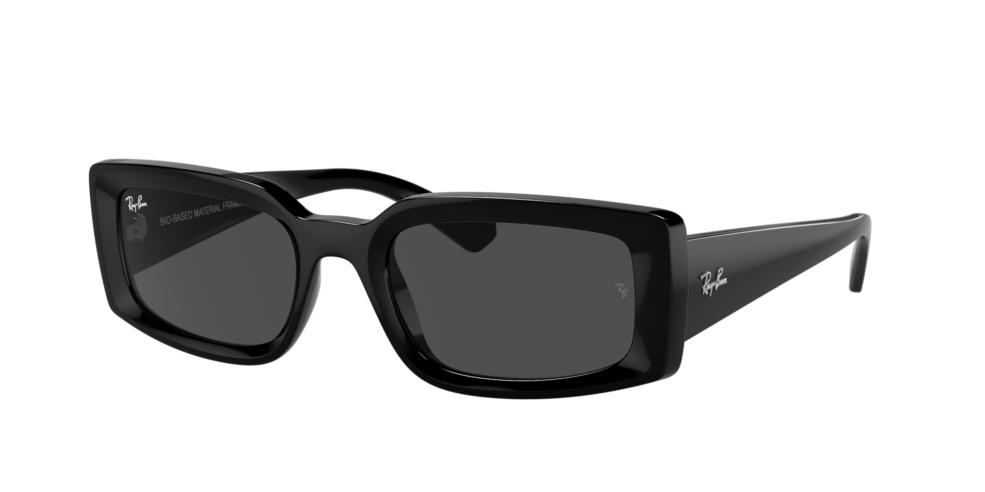 Ray-Ban Unisex Sunglass Kiliane Bio-Based -  Frame color: Black, Lens color: Dark Grey