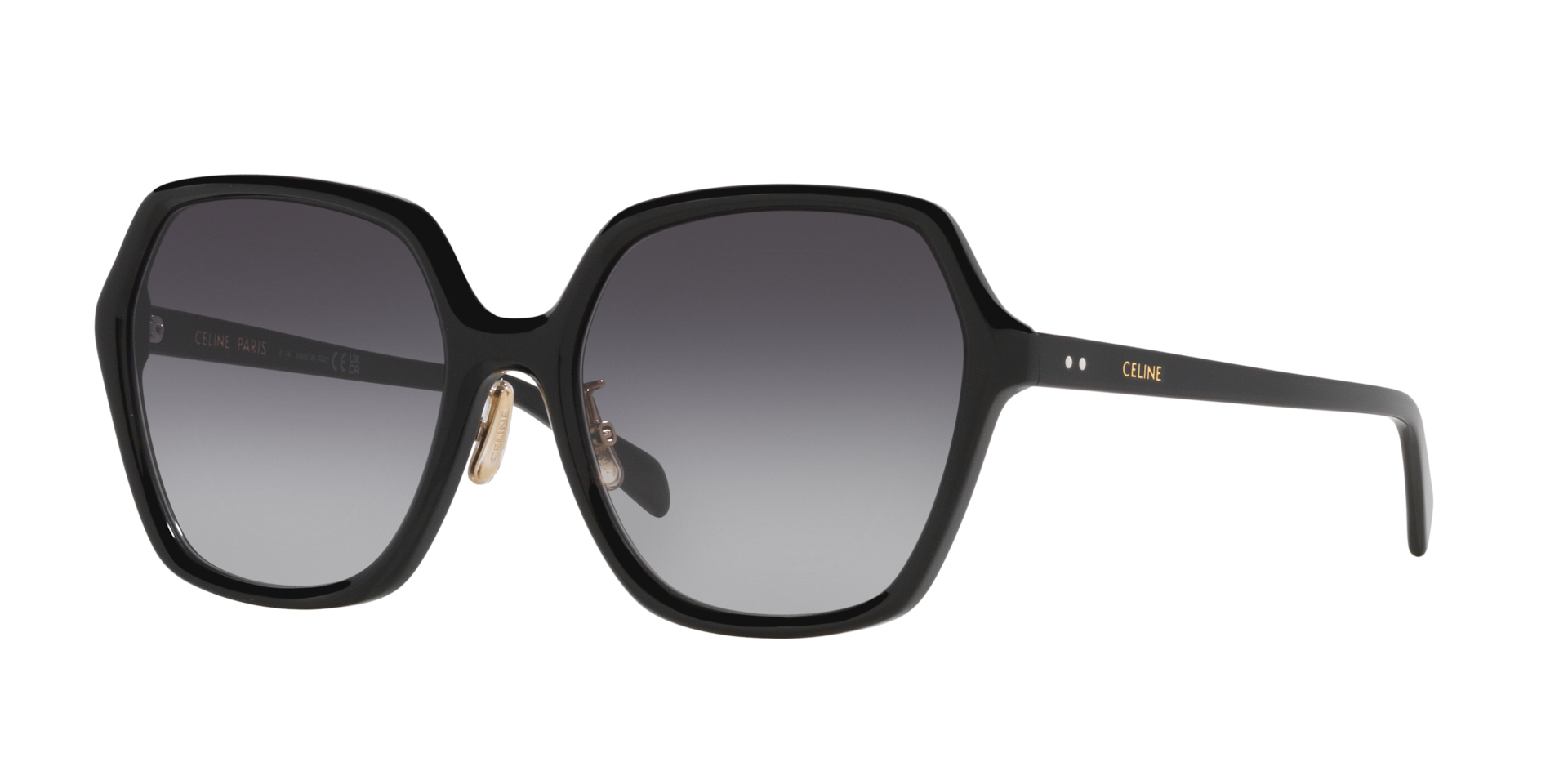 Celine Femme Sunglass Thin CL40230F - Couleur du Monture: Noir, Couleur de Lentille: Gris