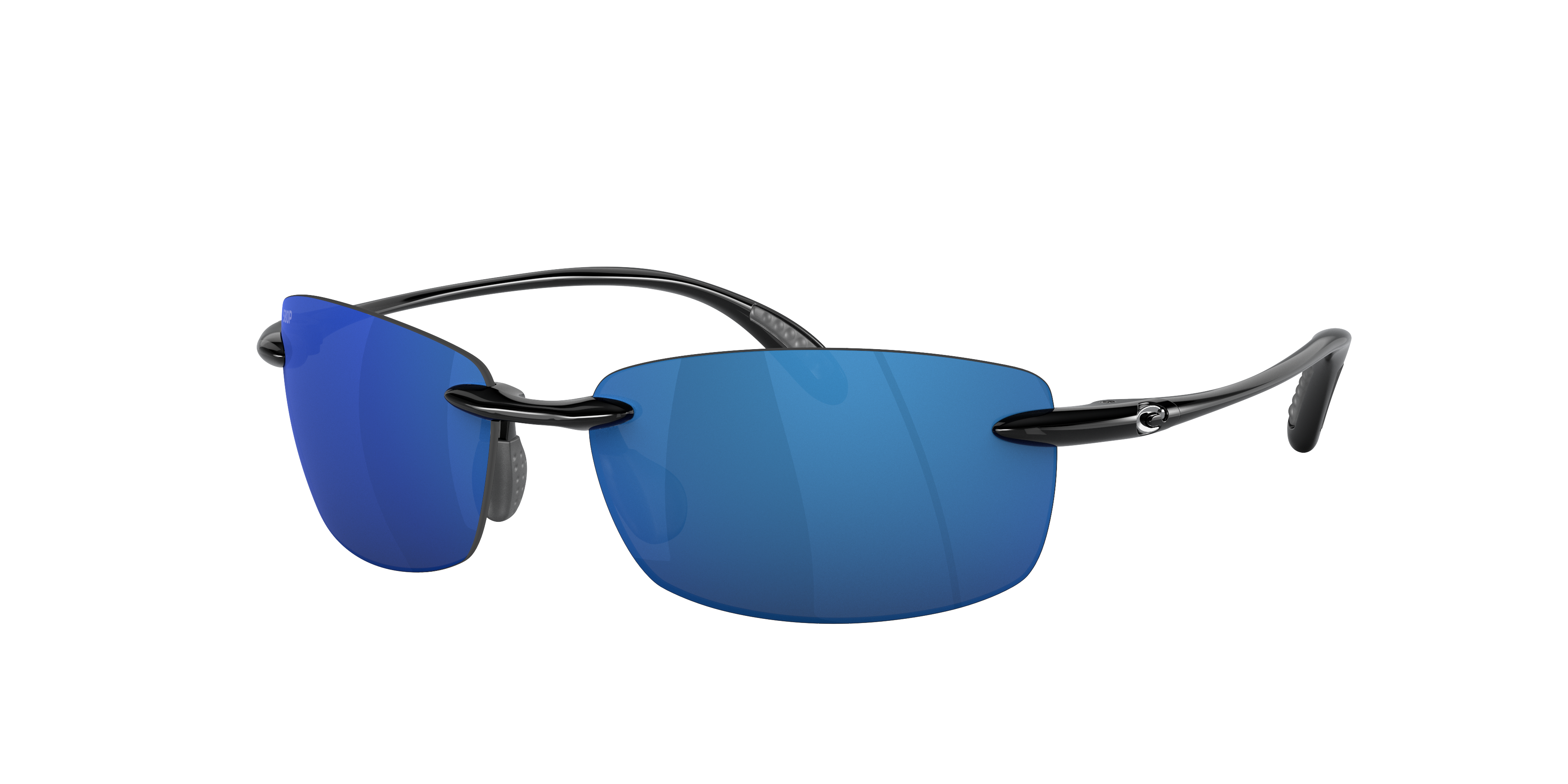 Costa Unisex Sunglass Ballast -  Frame color: Shiny Black, Lens color: Blue Mirror