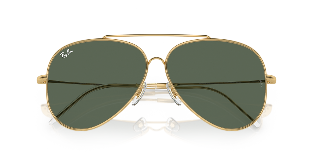 Ray-Ban Aviator Reverse XXL (62 - 11) with Green lenses and Gold
