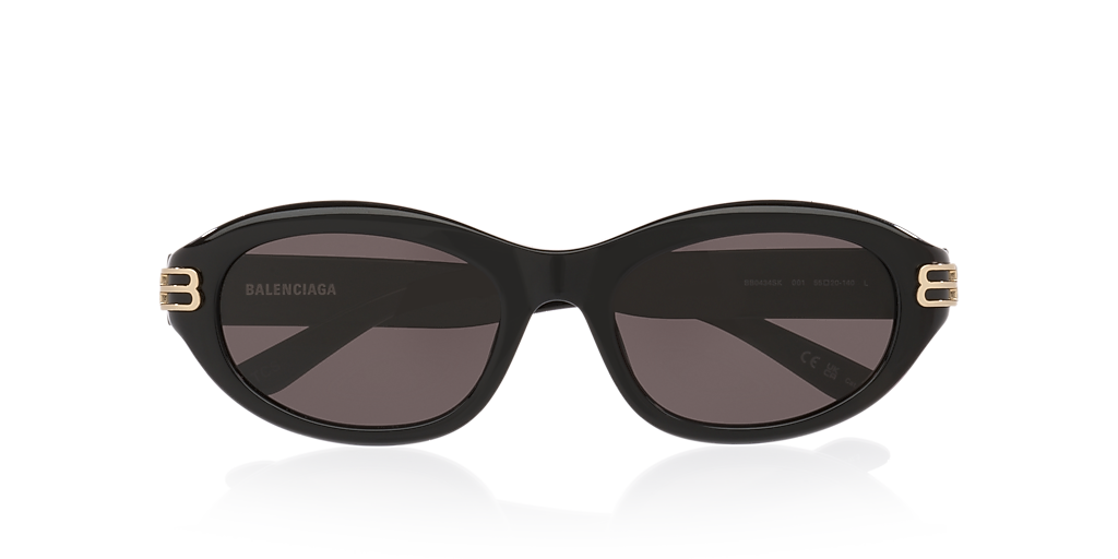 Balenciaga BB0434SK XL (55 - 20) with Grey lenses and Black frame
