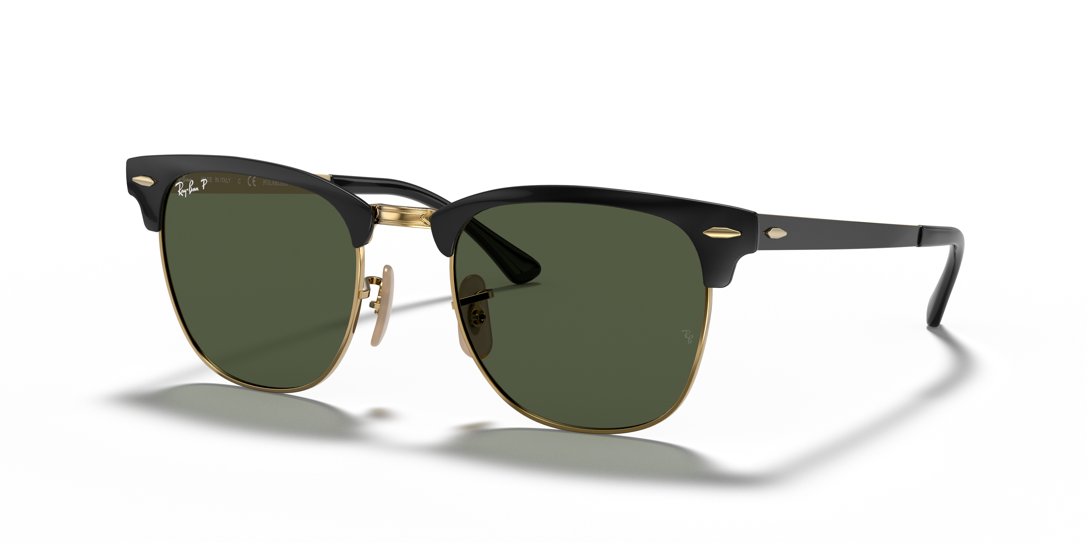 Ray-Ban Clubmaster Metal L (51 - 21) with Green lenses and Black