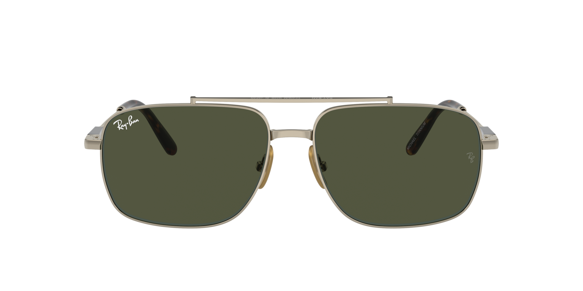 Ray-Ban Michael Titanium XL (59 - 15) with Green lenses and Gold
