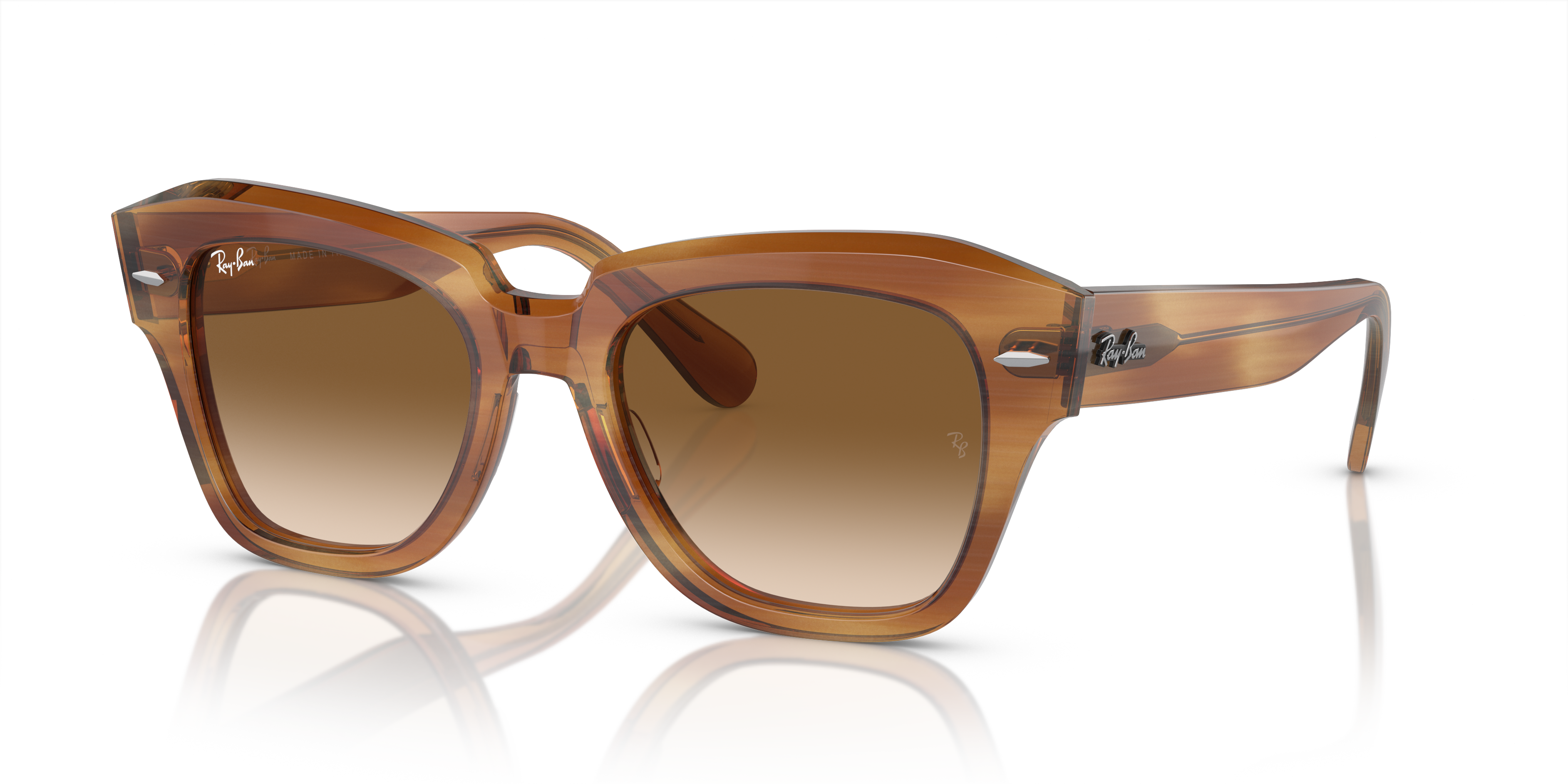 Ray-Ban State Street L (52 - 20) with Brown lenses and Tortoise