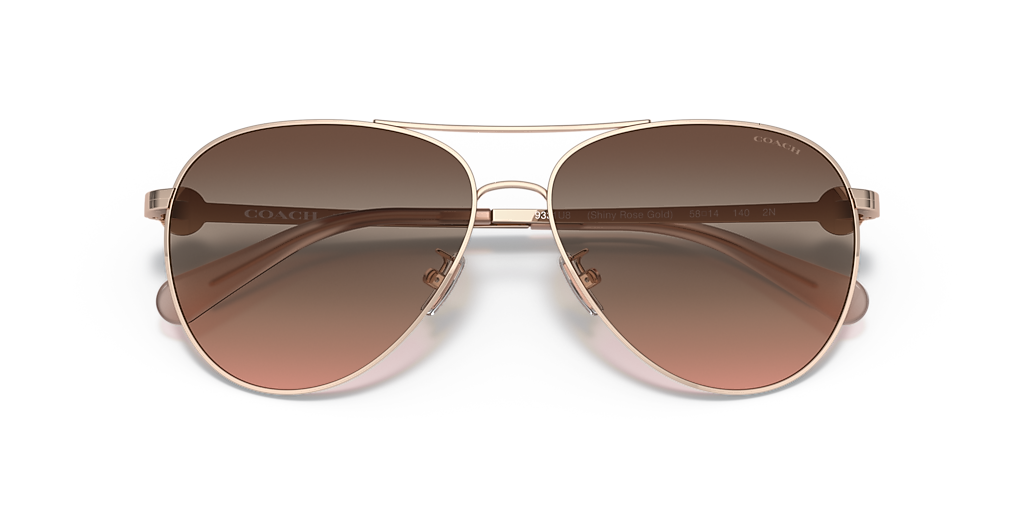 Coach C6178 L (58 - 14) with Brown lenses and Gold frame