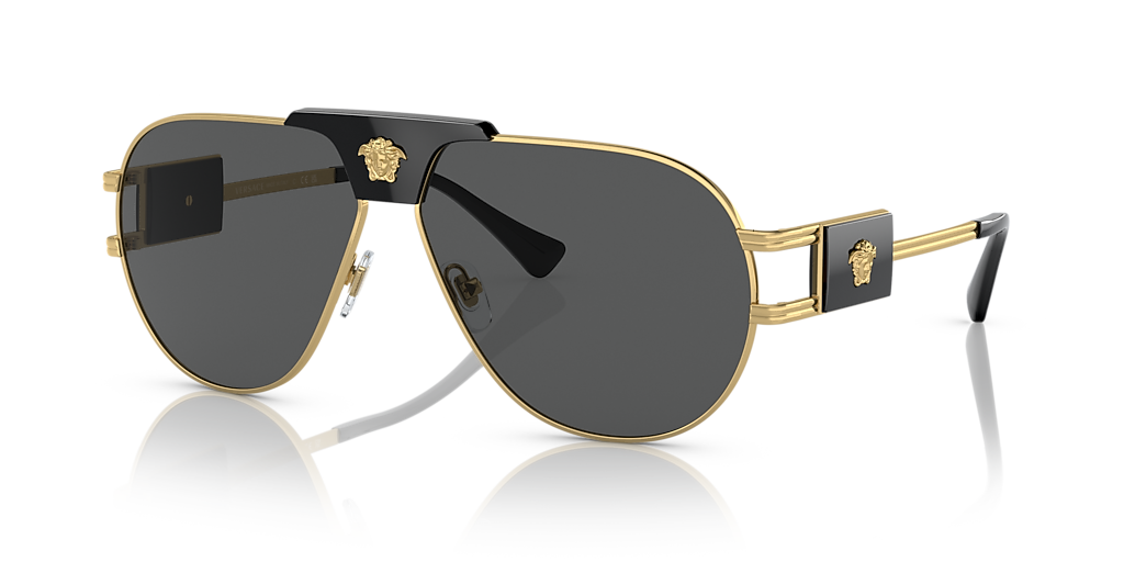 Versace VE2252 XXL (63 - 12) with Grey lenses and Gold frame